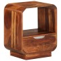 Mesita de noche con cajón madera maciza de acacia 40x30x50 cm