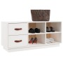 Schuhbank Kiefernholz massiv weiß 100x34x45 cm von vidaXL, Schuhregale und Schuhorganisatoren - Ref: Foro24-820178, Preis: 90...