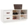 Solid white pine wood shoemaker bench 100x34x45 cm by vidaXL, Shoe racks and shoe organizers - Ref: Foro24-820178, Price: 82,...