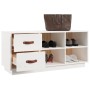 Schuhbank Kiefernholz massiv weiß 100x34x45 cm von vidaXL, Schuhregale und Schuhorganisatoren - Ref: Foro24-820178, Preis: 90...