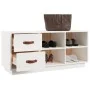 Solid white pine wood shoemaker bench 100x34x45 cm by vidaXL, Shoe racks and shoe organizers - Ref: Foro24-820178, Price: 82,...