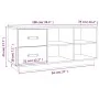 Solid white pine wood shoemaker bench 100x34x45 cm by vidaXL, Shoe racks and shoe organizers - Ref: Foro24-820178, Price: 82,...