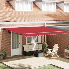 Toldo Retráctil Rojo 450x300 cm tela Toldo Retráctil Rojo 450x300 cm tela