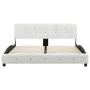 Bed with viscoelastic mattress white synthetic leather 140x200cm by vidaXL, Beds and slatted bases - Ref: Foro24-277556, Pric...