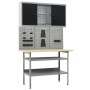 Workbench with three wall panels and a cabinet by vidaXL, Work tables - Ref: Foro24-3053431, Price: 319,73 €, Discount: %