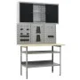 Workbench with three wall panels and a cabinet by vidaXL, Work tables - Ref: Foro24-3053431, Price: 313,87 €, Discount: %