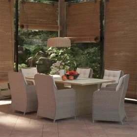 7-Piece Brown Synthetic Rattan Garden Dining Set by vidaXL, Garden sets - Ref: Foro24-3059467, Price: 986,07 €, Discount: %