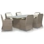 7-Piece Brown Synthetic Rattan Garden Dining Set by vidaXL, Garden sets - Ref: Foro24-3059467, Price: 986,07 €, Discount: %