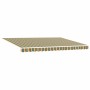 Toldo Rayado Verde y amarillo 4,5 x 3 m Poliester y metal