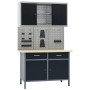 Workbench with three wall panels and a cabinet by vidaXL, Work tables - Ref: Foro24-3053433, Price: 485,88 €, Discount: %