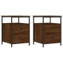 Nachttische, 2 Stück, Holzwerkstoff, braune Eiche, 44 x 45 x 60 cm von vidaXL, Nachttische - Ref: Foro24-826012, Preis: 94,74...