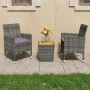 Gartenmöbel 3-teilig, synthetisches Rattan, graues Akazienholz von vidaXL, Gartensets - Ref: Foro24-3058363, Preis: 177,31 €,...