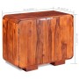 Aparador de madera maciza de acacia 75x35x60 cm