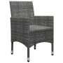 Garden furniture 3 pieces synthetic rattan gray acacia wood by vidaXL, Garden sets - Ref: Foro24-3058363, Price: 177,31 €, Di...