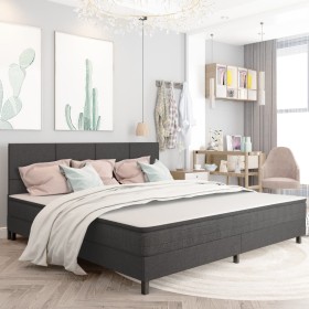 Box spring bed dark gray fabric 200x200 cm by vidaXL, Beds and slatted bases - Ref: Foro24-3054719, Price: 778,02 €, Discount: %