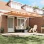 Toldo Retráctil 450 x 350 cm amarillo y naranja
