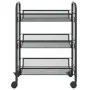 Carrito de cocina 3 niveles hierro negro 46x26x64 cm de vidaXL, Carros de cocina y comedor - Ref: Foro24-336322, Precio: 35,4...