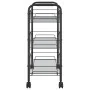 Carrito de cocina 3 niveles hierro negro 46x26x64 cm de vidaXL, Carros de cocina y comedor - Ref: Foro24-336322, Precio: 35,4...