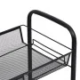 Carrito de cocina 3 niveles hierro negro 46x26x64 cm de vidaXL, Carros de cocina y comedor - Ref: Foro24-336322, Precio: 35,4...