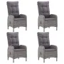5-piece gray synthetic rattan garden furniture set with acacia wood. by vidaXL, Garden sets - Ref: Foro24-3058525, Price: 709...