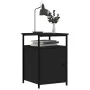 Bedside tables 2 units plywood black 40x42x60 cm by vidaXL, Nightstands - Ref: Foro24-826034, Price: 74,71 €, Discount: %