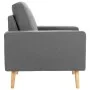 2-piece sofa set light gray fabric by vidaXL, Sofas - Ref: Foro24-3056614, Price: 380,87 €, Discount: %