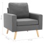 2-piece sofa set light gray fabric by vidaXL, Sofas - Ref: Foro24-3056614, Price: 385,08 €, Discount: %