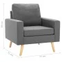 2-piece sofa set light gray fabric by vidaXL, Sofas - Ref: Foro24-3056614, Price: 380,87 €, Discount: %