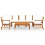 Muebles de jardín 9 pzas cojines crema madera maciza de acacia de vidaXL, Conjuntos de jardín - Ref: Foro24-3057775, Precio: ...