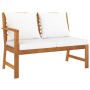 Muebles de jardín 9 pzas cojines crema madera maciza de acacia de vidaXL, Conjuntos de jardín - Ref: Foro24-3057775, Precio: ...