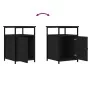 Bedside tables 2 units plywood black 40x42x60 cm by vidaXL, Nightstands - Ref: Foro24-826034, Price: 74,71 €, Discount: %