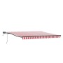 Toldo Retráctil Manual red and white 450 x 350 cm tela