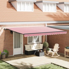 Toldo Retráctil with red and white 450 x 350 cm tela