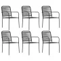 Garden dining set 7 pieces cotton rope and black steel by vidaXL, Garden sets - Ref: Foro24-3058281, Price: 523,46 €, Discoun...