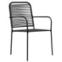 Garden dining set 7 pieces cotton rope and black steel by vidaXL, Garden sets - Ref: Foro24-3058281, Price: 524,34 €, Discoun...