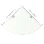 Corner shelves 2 pcs transparent chrome supports 25x25 cm by vidaXL, Shelves and shelves - Ref: Foro24-3051592, Price: 28,71 ...