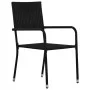 5-Piece Black Synthetic Rattan Garden Dining Set by vidaXL, Garden sets - Ref: Foro24-3059442, Price: 162,91 €, Discount: %