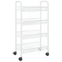 Carrito de cocina 4 niveles hierro blanco 46x26x85 cm de vidaXL, Carros de cocina y comedor - Ref: Foro24-336326, Precio: 52,...