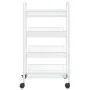 Kitchen cart 4 levels white iron 46x26x85 cm by vidaXL, Kitchen and dining carts - Ref: Foro24-336326, Price: 52,70 €, Discou...