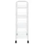 Kitchen cart 4 levels white iron 46x26x85 cm by vidaXL, Kitchen and dining carts - Ref: Foro24-336326, Price: 52,70 €, Discou...