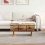 Mesa de centro de madera maciza de mango 88x50x40 cm