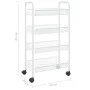 Kitchen cart 4 levels white iron 46x26x85 cm by vidaXL, Kitchen and dining carts - Ref: Foro24-336326, Price: 52,70 €, Discou...