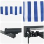 Toldo Retráctil Manual Azul y 500x300 cm tela