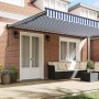 Toldo Retráctil Azul y Blanco 500x300 cm tela