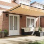 Toldo Retráctil Naranja y blanco 500x300 cm tela