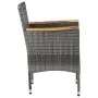Gartenmöbel 3-teilig aus grauem synthetischem Rattan und Akazie von vidaXL, Gartensets - Ref: Foro24-3058317, Preis: 257,65 €...