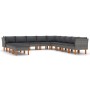 12-teiliges Gartenmöbel-Set und graue synthetische Rattankissen von vidaXL, Gartensets - Ref: Foro24-3059724, Preis: 889,97 €...