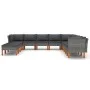 12-piece garden furniture set and gray synthetic rattan cushions by vidaXL, Garden sets - Ref: Foro24-3059724, Price: 876,15 ...