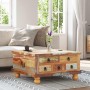 Mesa de centro de madera maciza reciclada 70x70x38 cm