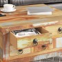 Mesa de centro de madera maciza reciclada 70x70x38 cm